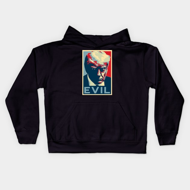 Trump Evil Mugshot - by-CH3Media Kids Hoodie by CH3Media